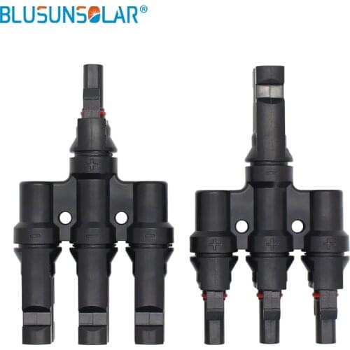 3 in 1 T Branch SOLAR PV Connector manufactuers IP67 PV SOLAR PV Connector Used For Solar Cable 2.5/4/6 mm 10 Pair