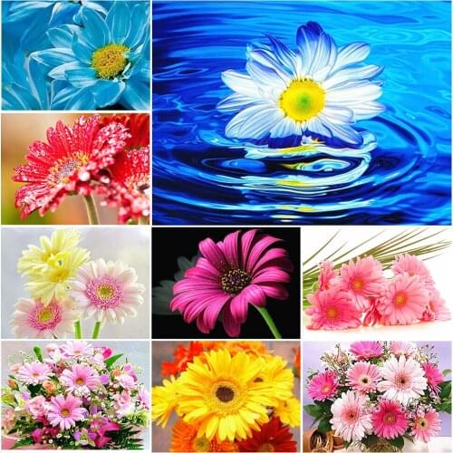 5D DIY Diamond Painting Flower Little Daisy Cross Stitch Kits Embroidery Rhinestone Picture Mosaic Art Home Decoration Hand Gift