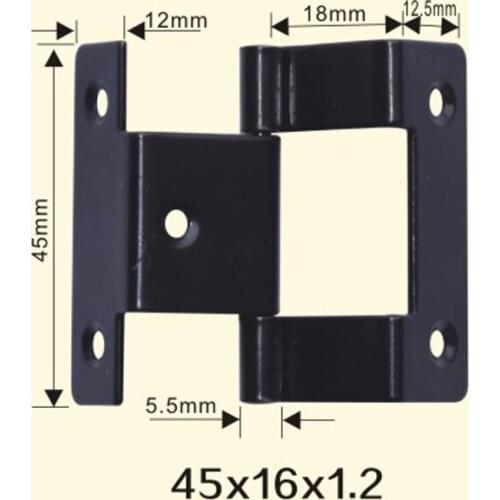 Freeshipping 45*16*1.2mm Iron Metal Hinge Sewing Machine Folding Table Furniture Flip Tray Hinges Big Door Hinges