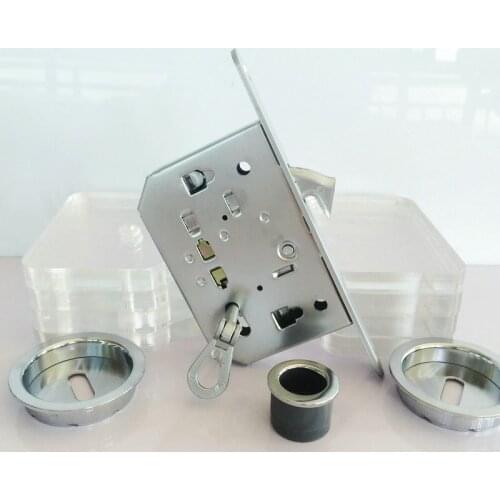 Free-Shipping OS292R Bathroom, toilet shift keyless locks Knob opening and closing Zinc Alloy Silver