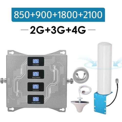 Israel New Zealand Signal Amplifier CDMA 850 GSM 900 DCS 1800 WCDMA 2100 mhz Quad Band Repeater B5 B8 B3 B1 2g 3g UMTS 4g LTE @1