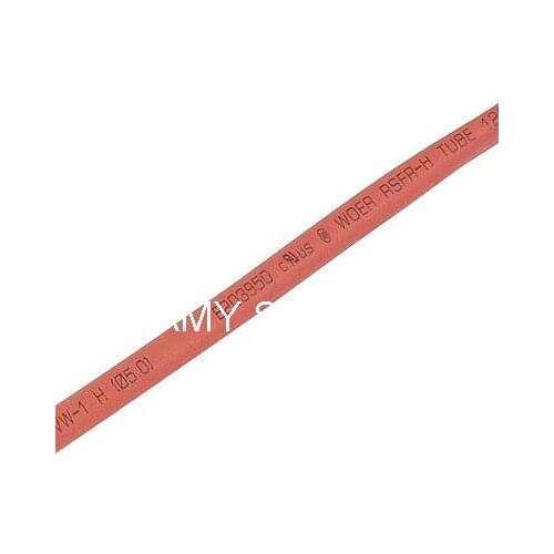 5mm Dia. Red Heat Shrink Shrinkable Tube Tubing 2M 6.6ft