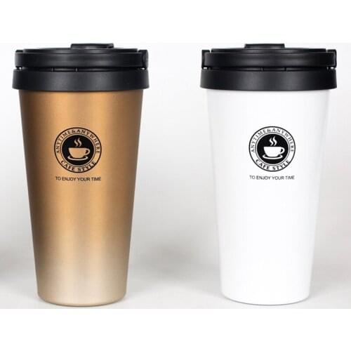 Double Stainless steel Coffee Mug 500ML Car Thermos Mug Travel Thermo Cup Thermosmug For Gifts Thermos Flask