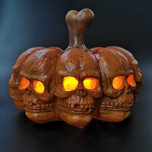 Halloween Pumpkin Lantern LED Skull Pumpkin Lantern Creative Pumpkin Lantern, Party Decoration Holiday Home Decoration Supplies