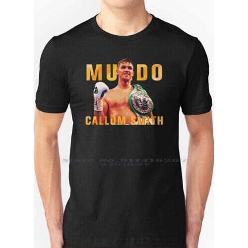 Callum Mundo Smith Boxing T Shirt 100% Pure Cotton Callum Smith Mundo Saul Canelo Alvarez Ryan Garcia Kingry Ryan Flash Garcia