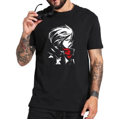 Shingeki No Kyojin Attack on Titan Mikasa Ackerman T Shirt Original Design Top Short Sleeve O-neck Tshirt