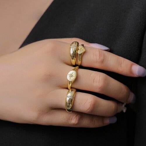 Funmode Trendy Hot Sale Hip Hop Men Women Finger Rings bijoux Gold Color Adjustable Ring For Party Jewelry Wholesale FR25