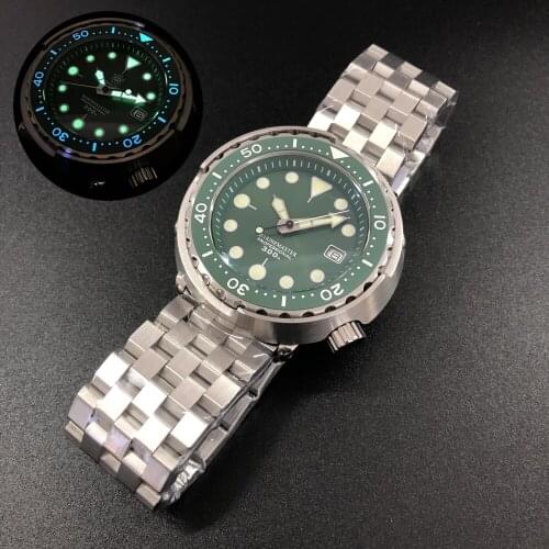 STEELDIVE men automatic watch,mens sports dive watches 30ATM waterproof self wind mechanical wristwatch luminous clock sapphire