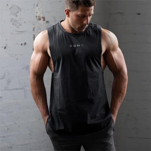 Men Bodybuilding Workout Sleeveless Tank Tops Mens Gyms Clothing Fitness Jogger Casual breathability Vest Summer New Tank Tops