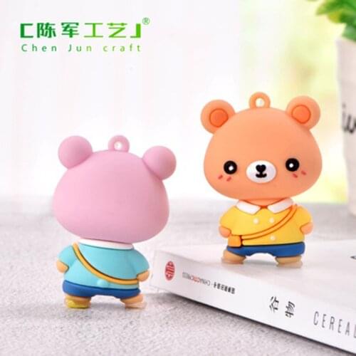 ZOCDOU 1 Piece Soft Shoulder Bag Bear Model Small Statue Figurine Crafts Figure Ornament Miniatures DIY