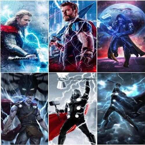 Avengers Thor Diamond Painting Marvel Superhero Series Cross Stitch Kits Diamond Embroidery Mosaic Home Decor Christmas Gift