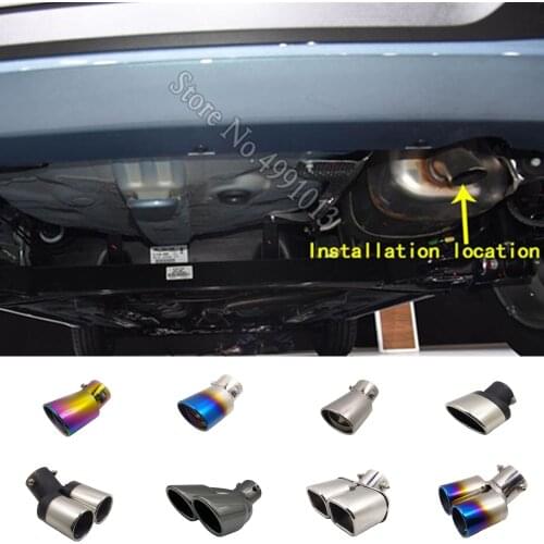 For Hyundai I10 2014-2018 Car Body Stickers Cover Muffler Exterior Back End Pipe Dedicate Exhaust Tip Tail Outlet Ornament 1pcs