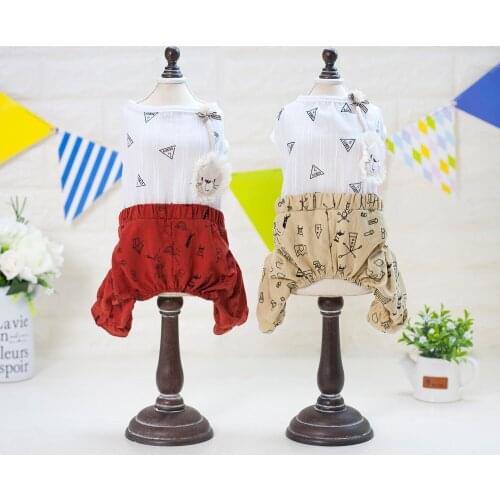 New Cute Dogbaby Four Legs Pet Dogs Coat With Letter Pattern New Puppy Dogs Clothing Coat For Dog