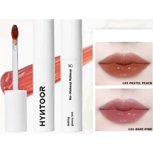 HYNTOOR Lip Glaze Mirror Surface Lasting Glossy Lip Tint Non-stick Cup Liquid Lipstick Waterproof Long-Lasting Lip Makeup