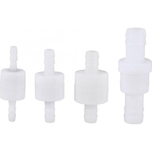 4 6 8 12mm Plastic One Way Inline Check Valve Fuel Oil Water Gas Air One Way Non Return Durable for Water Fuel Gas Liquid Air