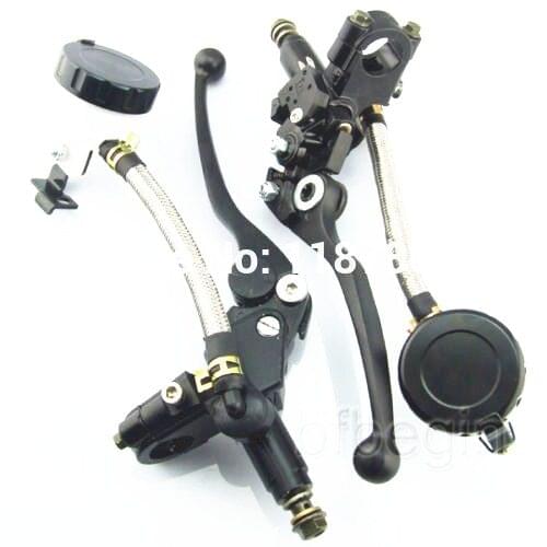 Pair Black 22mm 7/8'' Handle bar Master Brake Cylinder For Ducati Suzuki 17mm Bore Size Universal Hydraulic Clutch Lever Honda