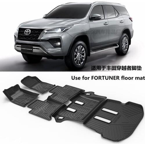 Use for TOYOTA Fortuner custom car All-Weather TPO car Floor Mat Full Set Trim to Fit For Fortuner waterproof car floor mat