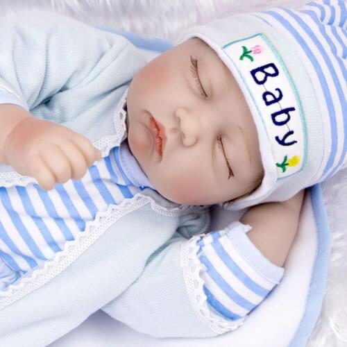 Lifelike Bebe reborn baby doll 22" 55 cm Realistic Sleeping boy silicone baibes newborn Dolls For Kid Birthday Gift Toy