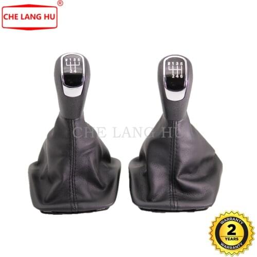 For Skoda Yeti 2009 2010 2011 2012 2013 car 5 speed 6 speed Gear stick shift knob With black leather boot