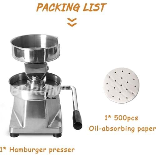Manual Hamburger Press Burger Forming Machine 100mm-130mm Round Meat Shaping Aluminum Maker Forming Burger Patty