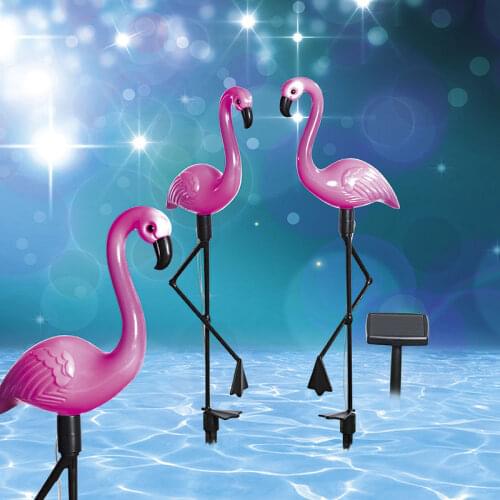 Solar Flamingo Lamp LED Simulation Animal Night Light IP44 Outdoor Landscape Lights for Garden Lawn Waterproof Decor Patio Lamps