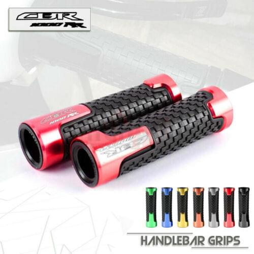 7/8"22mm Motorcycle Accessories Universal CNC Aluminum+Rubber Handle Grips for Honda CBR1000RR FIREBLADE/SP