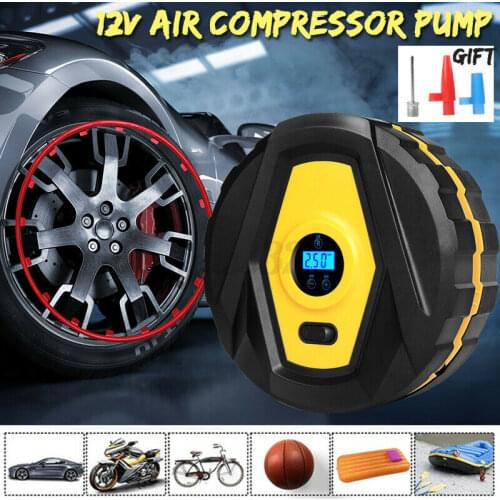Universal 12V 150PSI Portable Car Mini Air Compressor Pump Electric Digital Tire Inflator LED Light Save Space Motorcycle Girl