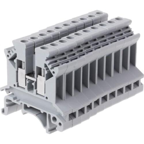 10pcs/set UK-2.5B Terminal Block Screw General Application PCB Din Rail Wiring Termianl Connector Dropship New