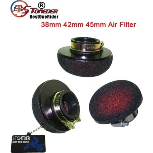 STONEDER 38mm & 42mm & 45mm Air Filter For Motorcycle Pit Dirt Bike ATV Quad Go Kart Buggy