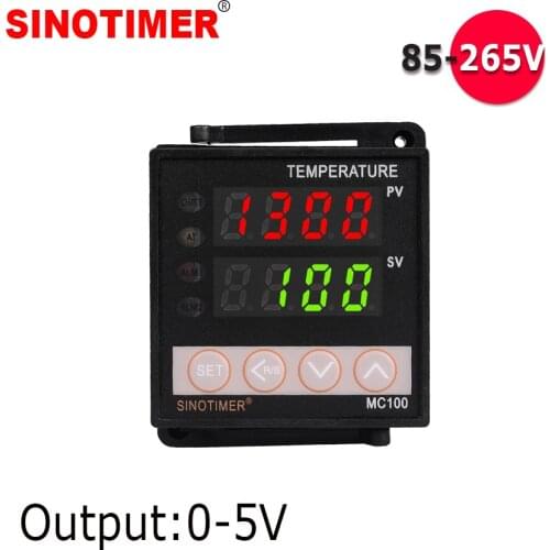 0-5V Analog Output Universal Thermocouple PT100 Input Digital PID Temperature Controller thermostat for Heat Cool with Alarm