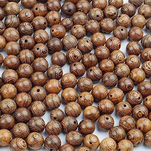 200pcs Natural Macrame Beads Round Wood Craft Beads Spacer Beads African Beads for Bracelets Necklace Jewelry Making