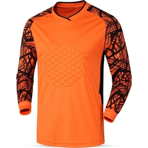 2016 2017 Goalkeeper Jerseys Kits Long Sleeve Shirts Football Goalkeeper Tops Sponge Custom Soccer Goalie Training Protector