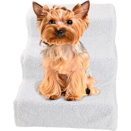 3 Steps Soft Dog Stairs Soft Cat Staircase Up to 20kg Waterproof Pet Climbing Cushion Mat For Small Dogs Puppy Cat
