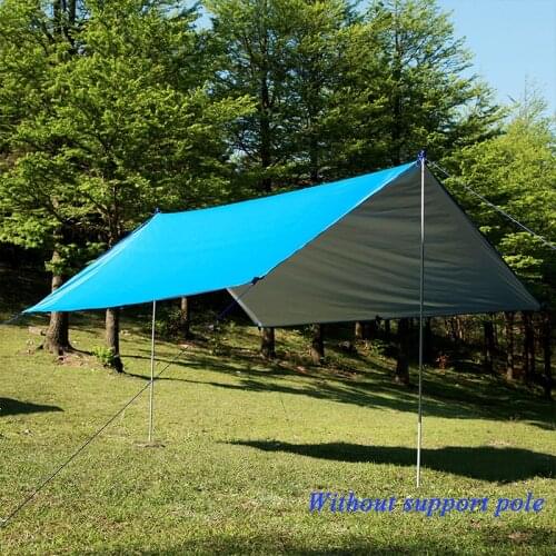 3x3m 210T Polyester Silk Spun Silver-coated Rainproof Sunshade Cloth Waterproof Tarp Tent Awning Garden Camping Beach Shelter