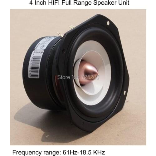 4 Inch HIFI Full Range Speaker Unit Rated Power 12W for Desktop Audio Book Shelf Speakers Tube Amplifier DIY