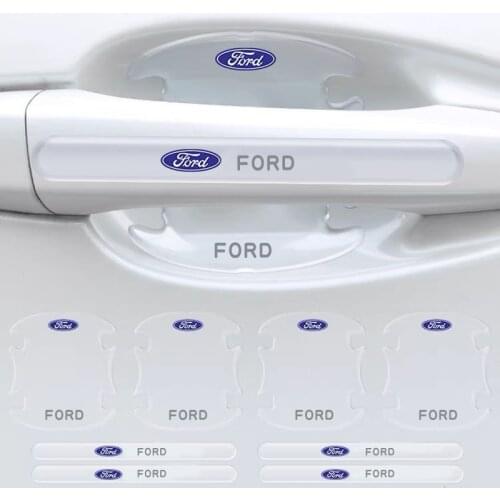 8PCS Anti Scratch Car Door Handle Protection Stickers Film For Ford Focus 2 3 Mondeo Fiesta Kuga Ranger Escort Explorer Excape