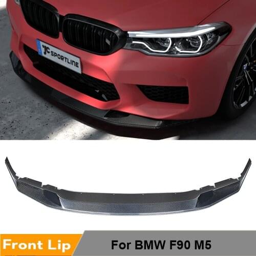 Carbon Fiber / FRP Car Front Bumper Lip Spoiler Splitters For BMW 5 Series F90 M5 Sedan 2018-2020 Front Lip Chin Spoiler Apron