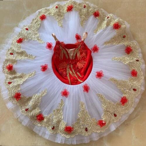 Red Ballet Tutu Adult Women Professional Ballet Tutu Child Kids Girls Ballerina Pancake Tutu Ballet Dance Costumes For Girls