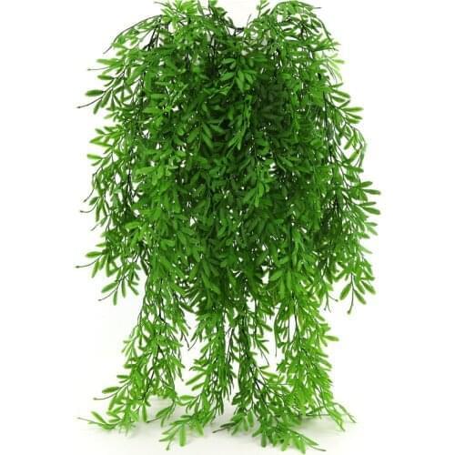 Artificial Flowers Plants Wall Hanging Vine Greenery Garland Faux Willow Rattan Home Garden Wedding Decoration