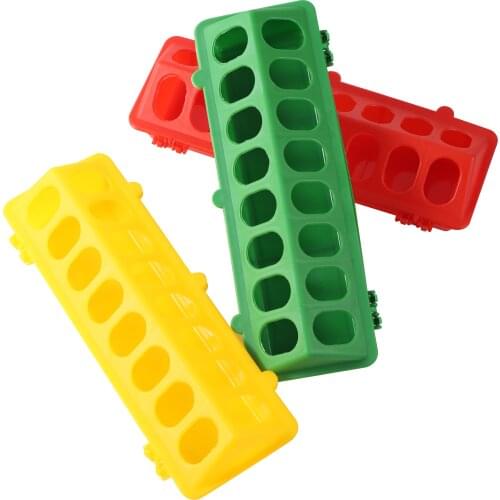 Pigeon Chicken Feeding Trough Drinking Trough Thicken Porous Rectangular Anti-spreading Feeding Trough Poultry Feeding Equipment