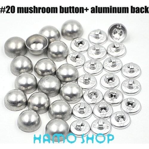 Free Shipping 200 Sets/lot #20 Mushoroom Shape 1.15cm/11.5mm Round Fabric Covered Cloth Button Cover Metal Jewelry Accessories