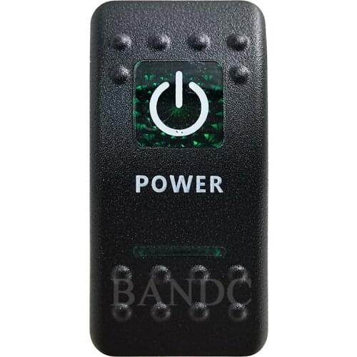 Cover Cap Only！POWER Rocker Switch Cover Cap Green Window Labeled for Car Boat Truck Carling ARB Control Cap Accessories