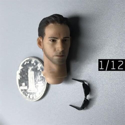 Scale 1/12 Soldier TOYS Hacker Killers Of Neo Head Sculpture And Sunglasses For Usual 6 Inch Doll Soldier Action Figures