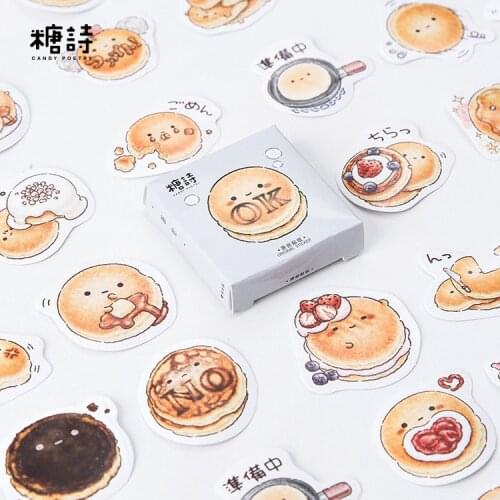 45pcs/lot cute cartoon bread mini paper sticker decoration DIY album diary planner scrapbooking label sticker kawaii stationery