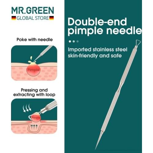 MR.GREEN Blackhead Remover Acne Removal Needle Professional Pimple Spot Popper Tools Zit Extractor Face Skin Care Beauty Facial
