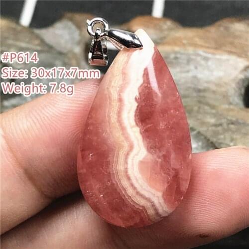 Natural Red Rhodochrosite Pendant Jewelry For Women Lady Men Love Healing Beauty Crystal Gift Beads Stone Silver Gemstone AAAAA