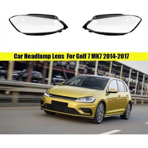 NEW-Car Headlight Cover Head Light Lamp Lens Auto Shell Cover for Golf 7 MK7 2014-2017