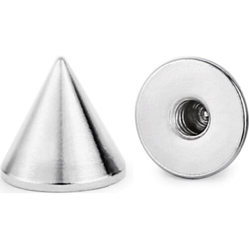 10pcs/lot Stainless Steel Cone Head Screw Hole 16G 14G Tongue Eyebrow Lip Surgical Body Piercing Parts Jewelry 3 4 5 6 mm