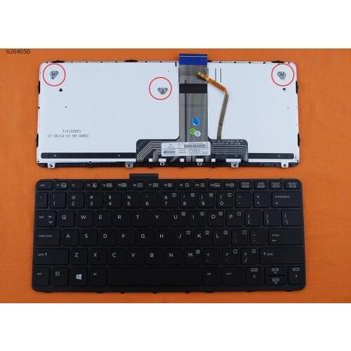 US QWERTY New Replacement Keyboard for HP Pro X2 612 G1 Laptop Black with Backlit
