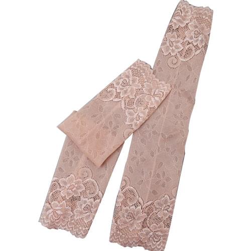 Elastic Arm Sleeve Wrist Mittens Women Covered Sexy Long Fingerless Sunscreen Driving Gloves 2020 Summer Black Lady Lace Gloves